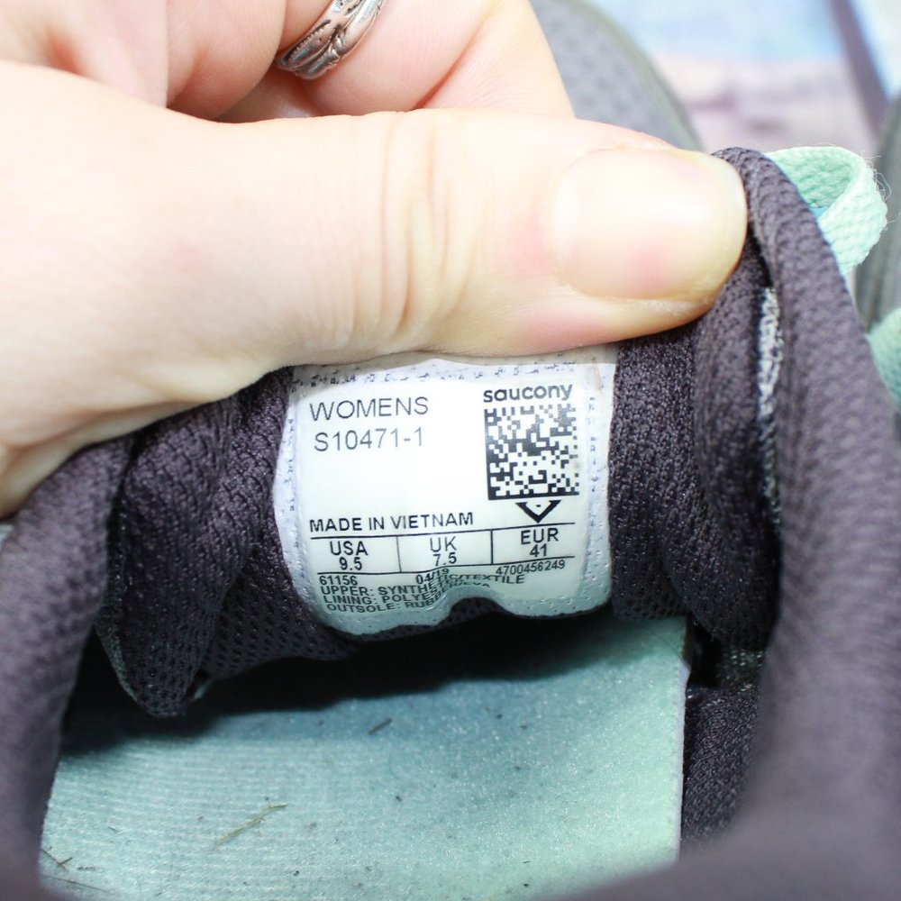 Saucony Versafoam Cohesion 12 Gray Leather Mesh Running Shoes Size 9.5 - Picture 7 of 9